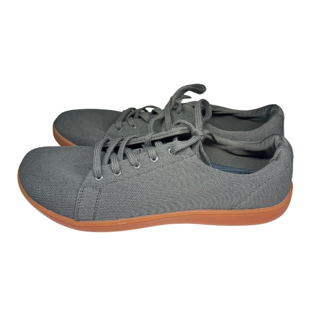 Within men’s wide barefoot minimalist Gray Tan Low-Top Sneakers Textured Fabric